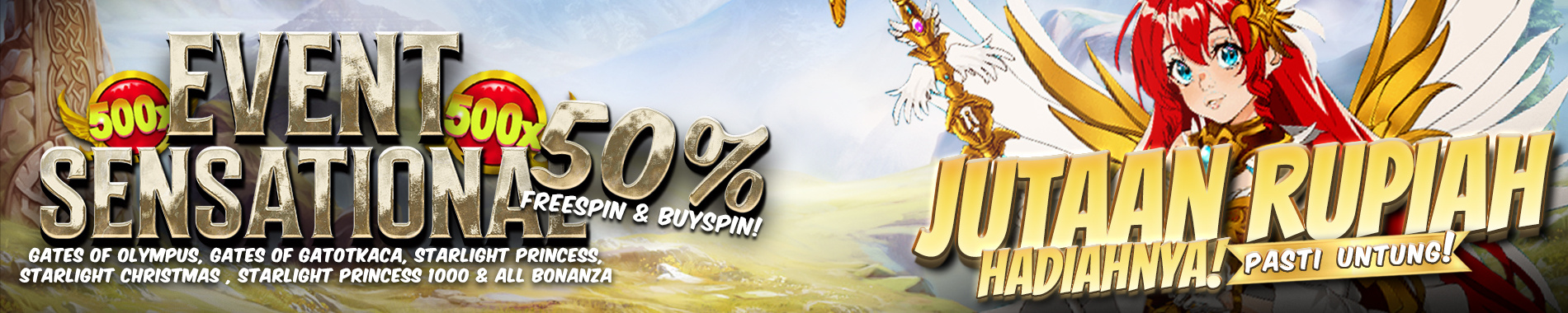 Event Sensational 50% Buyspin Freespin KUOTA4D